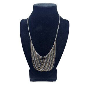 Avon Tri Color Fringe Benefits Drape Chain Necklace 17" (6164)
